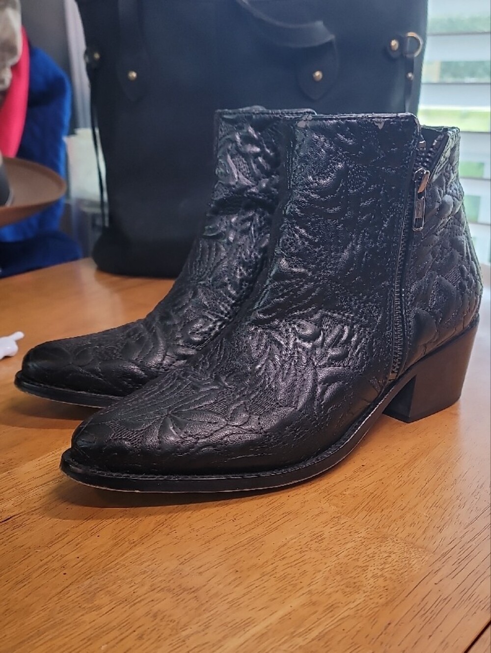 Free People "Barclay" Embroidered Ankle Boots from the FP Collection. - Picture 4 of 14